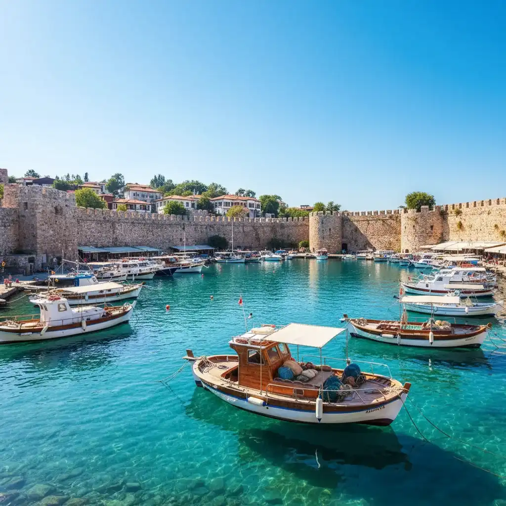 Antalya old harbor with turquoise Mediterranean water – most visited destinations in the world 2024